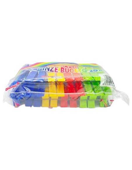 dinamic 20 mollette da bucato in plastica - colorate: tuttocasashop.live: prodotti per bucato e tessuti
