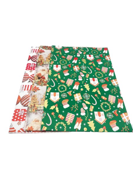 foglio di carta da regalo - 70x100 cm - fantasie natalizie assortite: tuttocasashop.live: altro - bazar