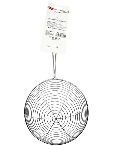 schiumarola colino in filo inox - ideale per fruttire - diametro 14cm: tuttocasashop.live: altro - bazar