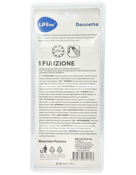 soffione doccia con attacco universale - mod.75172: tuttocasashop.live: altro - bazar