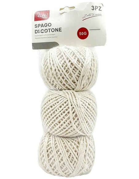 spago per alimenti e multiuso - 3 pezzi - colore naturale: tuttocasashop.live: carta & monouso