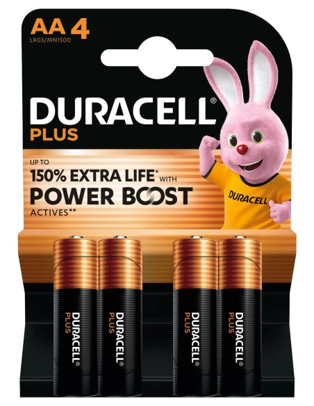 duracell plus pile formato aa stilo 1.5v - 4 pezzi - alkaline: tuttocasashop.live: altro - bazar