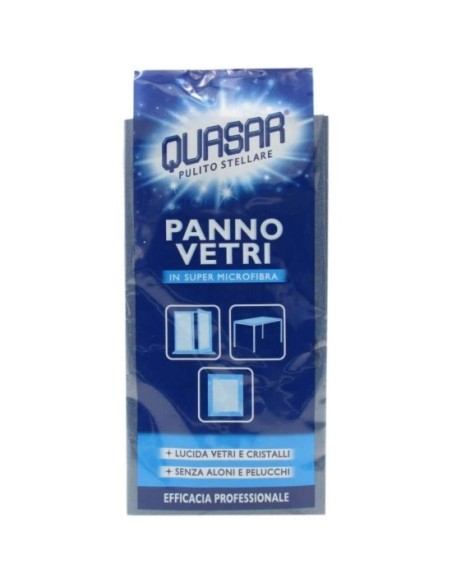 quasar panno vetri in super microfibra - lucida senza aloni e pelucchi: tuttocasashop.live: pulizia e cura della casa