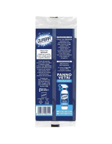 quasar panno vetri in super microfibra - lucida senza aloni e pelucchi: tuttocasashop.live: pulizia e cura della casa