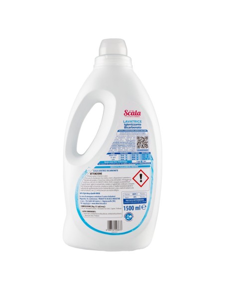 scala detersivo lavatrice liquido 1500ml - 37 lavaggi - bicarbonato: tuttocasashop.live: prodotti per bucato e tessuti