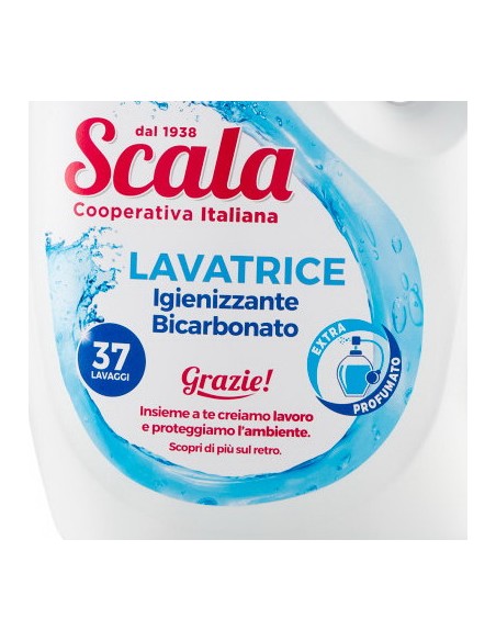 scala detersivo lavatrice liquido 1500ml - 37 lavaggi - bicarbonato: tuttocasashop.live: prodotti per bucato e tessuti