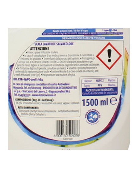 scala detersivo lavatrice liquido 1500ml - 37 lavaggi - colore: tuttocasashop.live: prodotti per bucato e tessuti