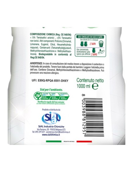 puro amore detergente per pavimenti - 1 litro - vischio e cannella: tuttocasashop.live: pulizia e cura della casa