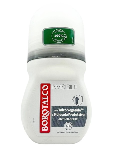borotalco roberts deodorante roll-on - 50ml - invisibile - talco: tuttocasashop.live: igiene e cura della persona