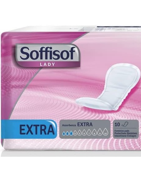 soffisof lady assorbenti lieve o leggera incontinenza - 10 pezzi - extra: tuttocasashop.live: igiene e cura della persona