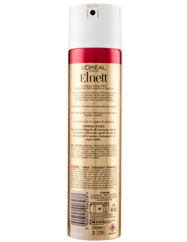 l'oreal elnett lacca per capelli spray - 250ml - fissaggio forte: tuttocasashop.live: igiene e cura della persona