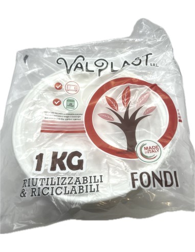 piatti monouso plastica extra rigidi diametro 22cm - 1kg - 44 pezzi - fondi: tuttocasashop.live: carta & monouso