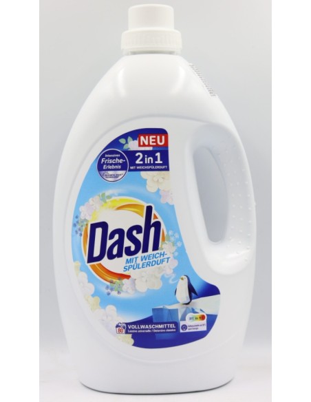 dash detersivo liquido lavatrice con ammorbidente 80 lavaggi 3600ml classico: tuttocasashop.live: prodotti per bucato e tessuti