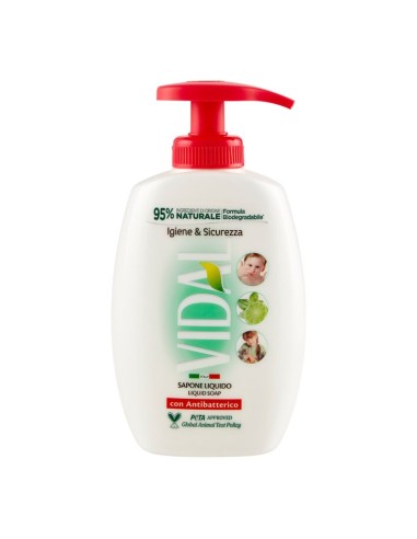 vidal sapone liquido - 300ml - con erogatore - antibatterico: tuttocasashop.live: igiene e cura della persona