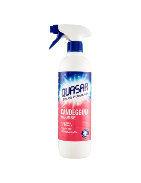 quasar detergente spray - 580ml - sgrassatore mousse con candeggina: tuttocasashop.live: pulizia e cura della casa
