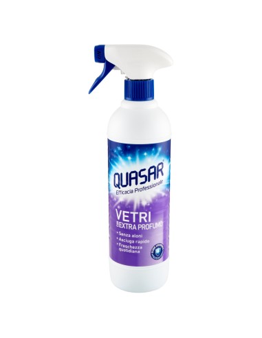 quasar detergente spray - 580ml - vetri profumato: tuttocasashop.live: pulizia e cura della casa