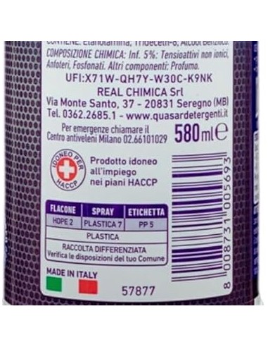quasar detergente spray - 580ml - forni e barbecue: tuttocasashop.live: pulizia e cura della casa
