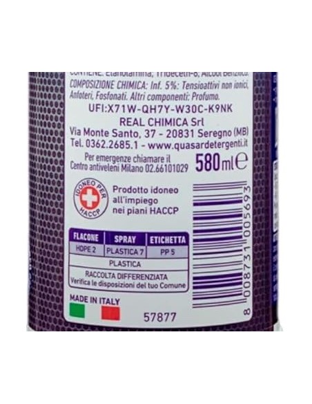 quasar detergente spray - 580ml - forni e barbecue: tuttocasashop.live: pulizia e cura della casa