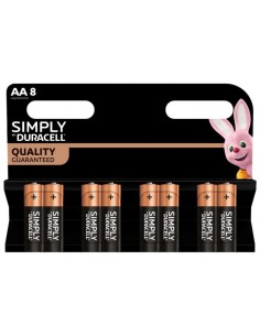 duracell simply pile formato aa stilo 1.5v - 8 pezzi - alkaline: tuttocasashop.live: altro - bazar