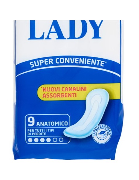 lines lady assorbenti ingienici anatomici - 9 pezzi: tuttocasashop.live: igiene e cura della persona