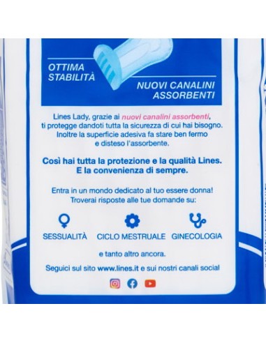 lines lady assorbenti ingienici anatomici - 9 pezzi: tuttocasashop.live: igiene e cura della persona
