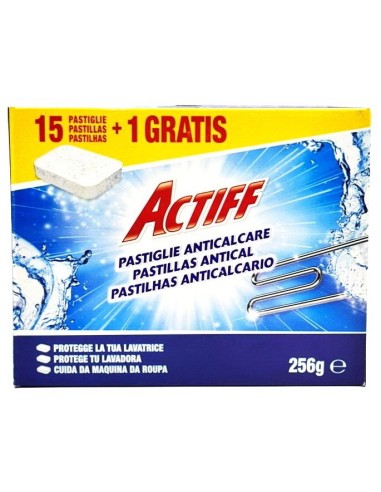 actiff 16 pastiglie anticalcare per proteggere la lavatrice - 256 grammi: tuttocasashop.live: prodotti per bucato e tessuti