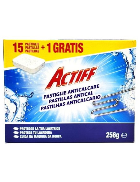 actiff 16 pastiglie anticalcare per proteggere la lavatrice - 256 grammi: tuttocasashop.live: prodotti per bucato e tessuti
