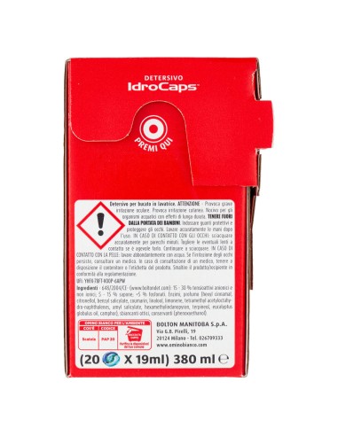 omino bianco idrocaps detersivo lavatrice - 20 caps - freschezza alpina: tuttocasashop.live: prodotti per bucato e tessuti