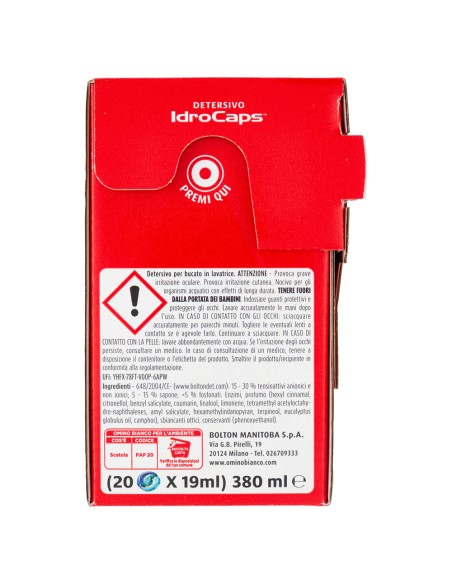 omino bianco idrocaps detersivo lavatrice - 20 caps - freschezza alpina: tuttocasashop.live: prodotti per bucato e tessuti