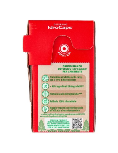 omino bianco idrocaps detersivo lavatrice - 20 caps - freschezza alpina: tuttocasashop.live: prodotti per bucato e tessuti