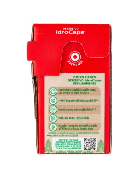 omino bianco idrocaps detersivo lavatrice - 20 caps - freschezza alpina: tuttocasashop.live: prodotti per bucato e tessuti