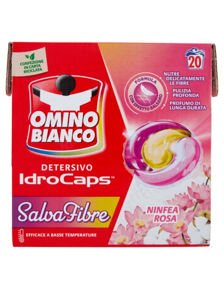 omino bianco idrocaps detersivo lavatrice - 20 caps - ninvea rosa: tuttocasashop.live: prodotti per bucato e tessuti
