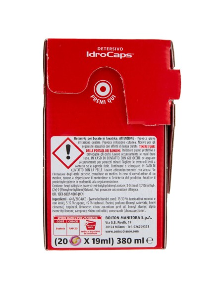 omino bianco idrocaps detersivo lavatrice - 20 caps - ninvea rosa: tuttocasashop.live: prodotti per bucato e tessuti