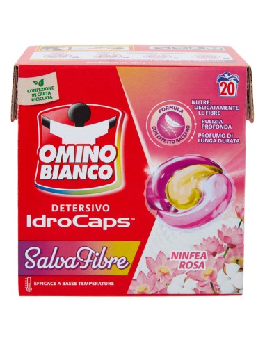 omino bianco idrocaps detersivo lavatrice - 20 caps - ninvea rosa: tuttocasashop.live: prodotti per bucato e tessuti