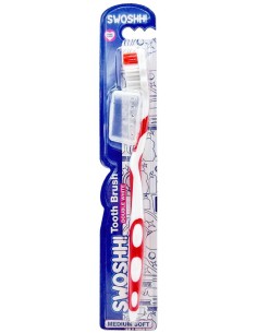 swoshh! spazzolino per igiene dentale - medio morbido - double white: tuttocasashop.live: igiene e cura della persona