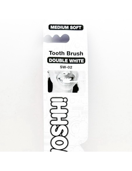 swoshh! spazzolino per igiene dentale - medio morbido - double white: tuttocasashop.live: igiene e cura della persona