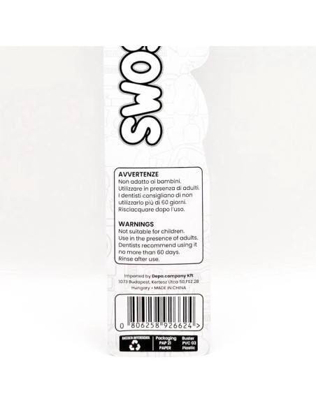 swoshh! spazzolino per igiene dentale - medio morbido - double white: tuttocasashop.live: igiene e cura della persona