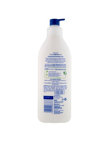 nivea body crema fluida corpo - 500ml - 72h idratante - aloe: tuttocasashop.live: igiene e cura della persona