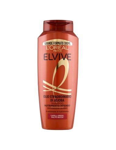 elvive l'oreal shampoo 300ml - olio straordinario jojoba nutrimento intenso: tuttocasashop.live: igiene e cura della persona