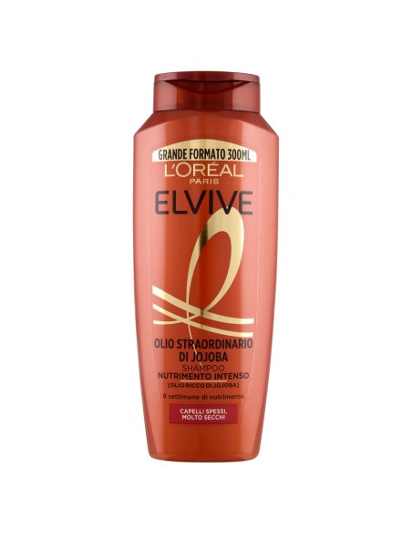 elvive l'oreal shampoo 300ml - olio straordinario jojoba nutrimento intenso: tuttocasashop.live: igiene e cura della persona