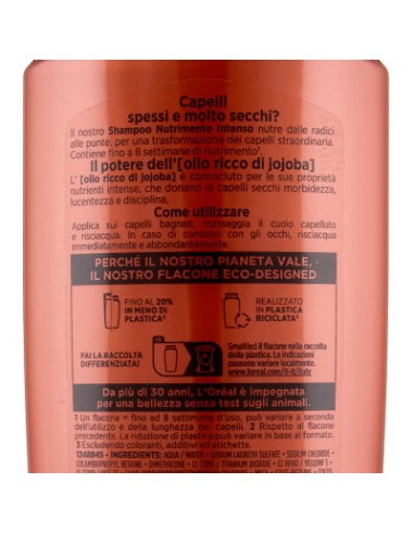 elvive l'oreal shampoo 300ml - olio straordinario jojoba nutrimento intenso: tuttocasashop.live: igiene e cura della persona