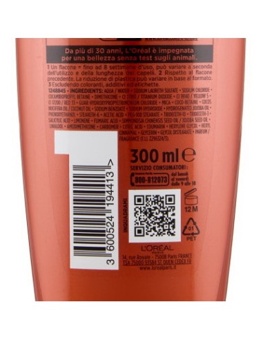 elvive l'oreal shampoo 300ml - olio straordinario jojoba nutrimento intenso: tuttocasashop.live: igiene e cura della persona