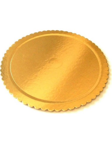 vassoio porta torta in cartone pesante - smerlettato - color oro - 22cm: tuttocasashop.live: altro - bazar