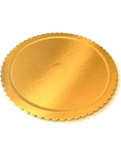 vassoio porta torta in cartone pesante - smerlettato - color oro - 32cm: tuttocasashop.live: altro - bazar