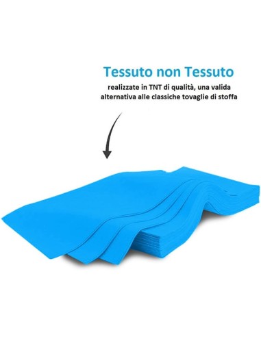 25 tovaglie da tavola in tnt quadrate coprimacchia - 1x1 metro - celeste: tuttocasashop.live: carta & monouso