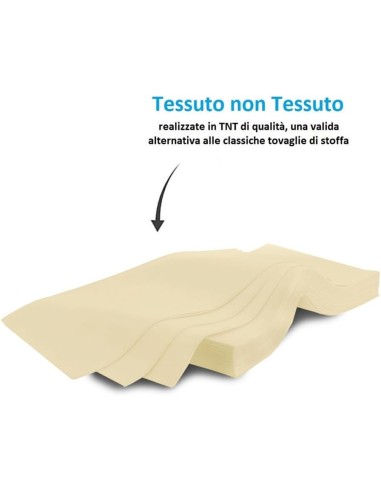 25 tovaglie da tavola in tnt quadrate coprimacchia - 1x1 metro - sabbia: tuttocasashop.live: carta & monouso