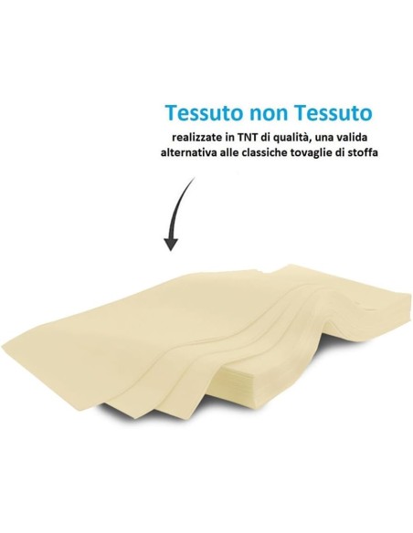 25 tovaglie da tavola in tnt quadrate coprimacchia - 1x1 metro - sabbia: tuttocasashop.live: carta & monouso