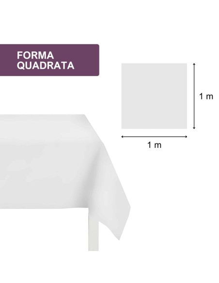 85 tovaglie da tavolo in carta quadrate - 1x1 metro - bianche - politenate: tuttocasashop.live: carta & monouso
