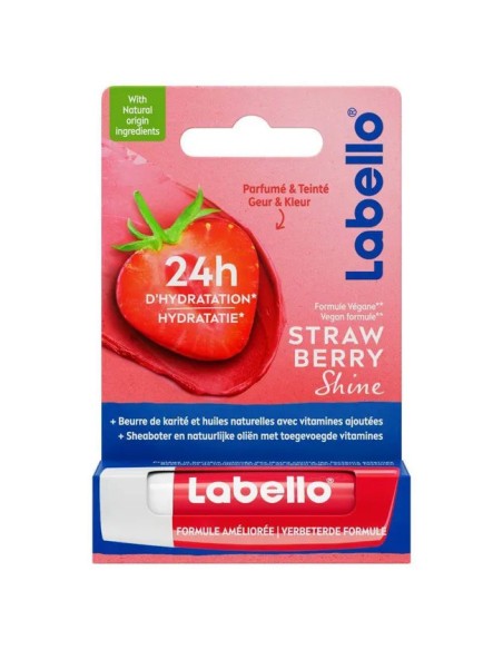 labello balsamo labbra - 5.5ml - 4.8g - strawberry shine - fragola: tuttocasashop.live: igiene e cura della persona