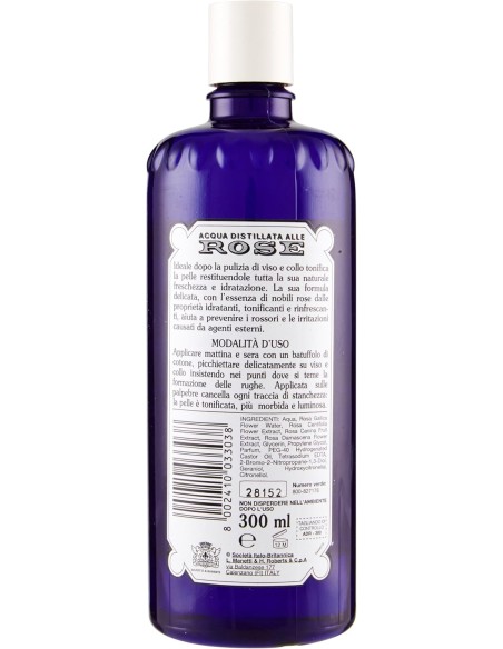 acqua distillata alle rose roberts - tonico rinfrescante - 300ml: tuttocasashop.live: igiene e cura della persona